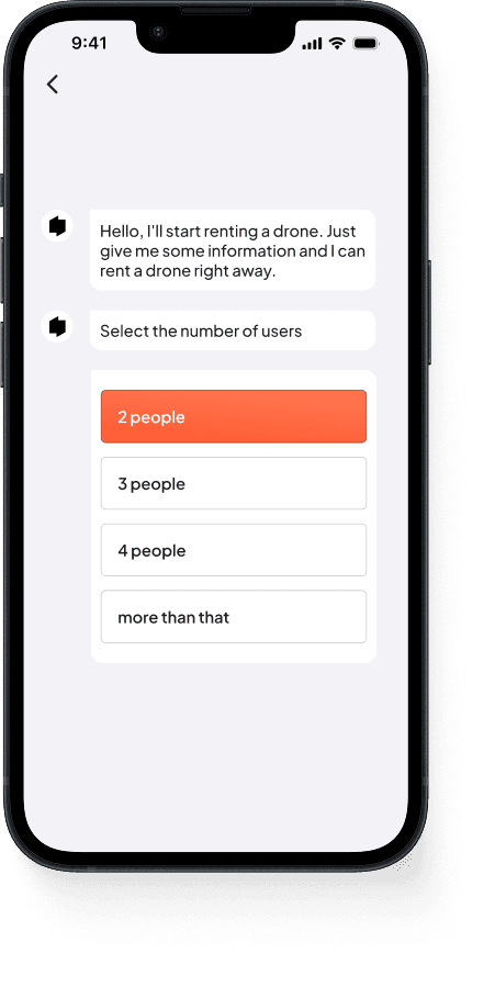 Rent app interface